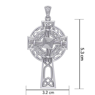 Saint Brigids Celtic Cross Silver Pendant TPD5881 - Jewelry